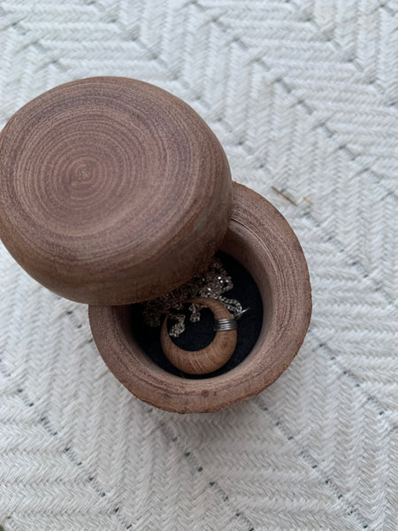 wooden moon necklace