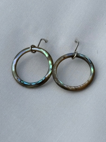 pāua halo earrings