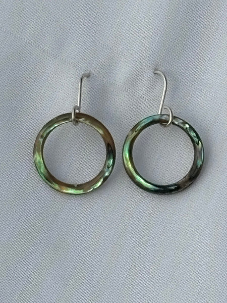 pāua halo earrings