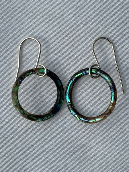 pāua halo earrings