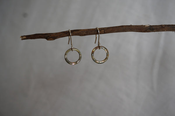 pāua halo earrings