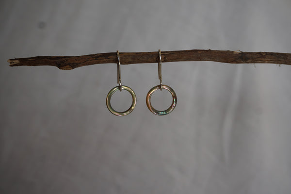 pāua halo earrings