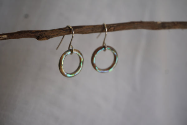 pāua halo earrings