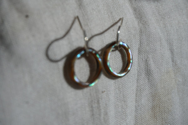 pāua halo earrings