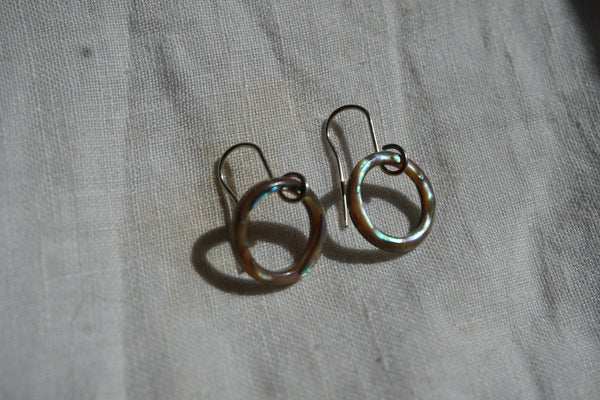 pāua halo earrings