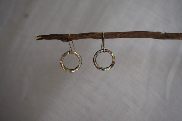 pāua halo earrings