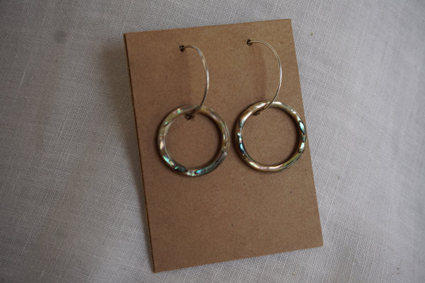 pāua halo earrings