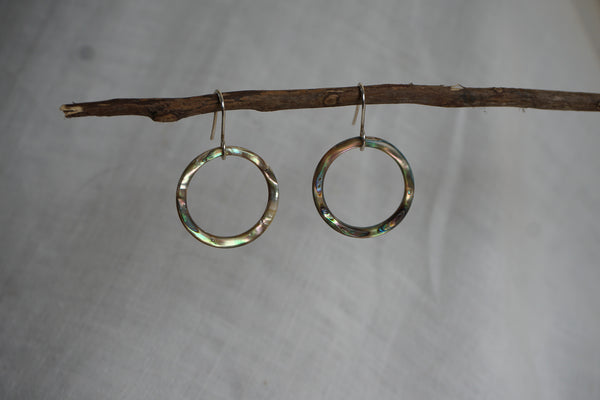 pāua halo earrings