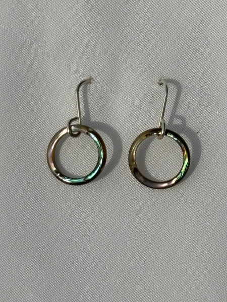 pāua halo earrings