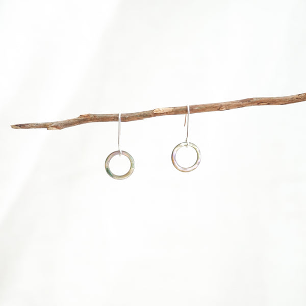 pāua halo earrings