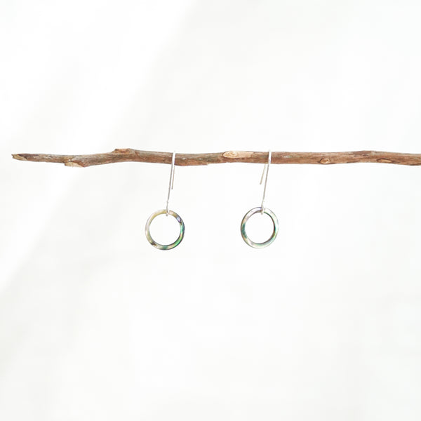 pāua halo earrings