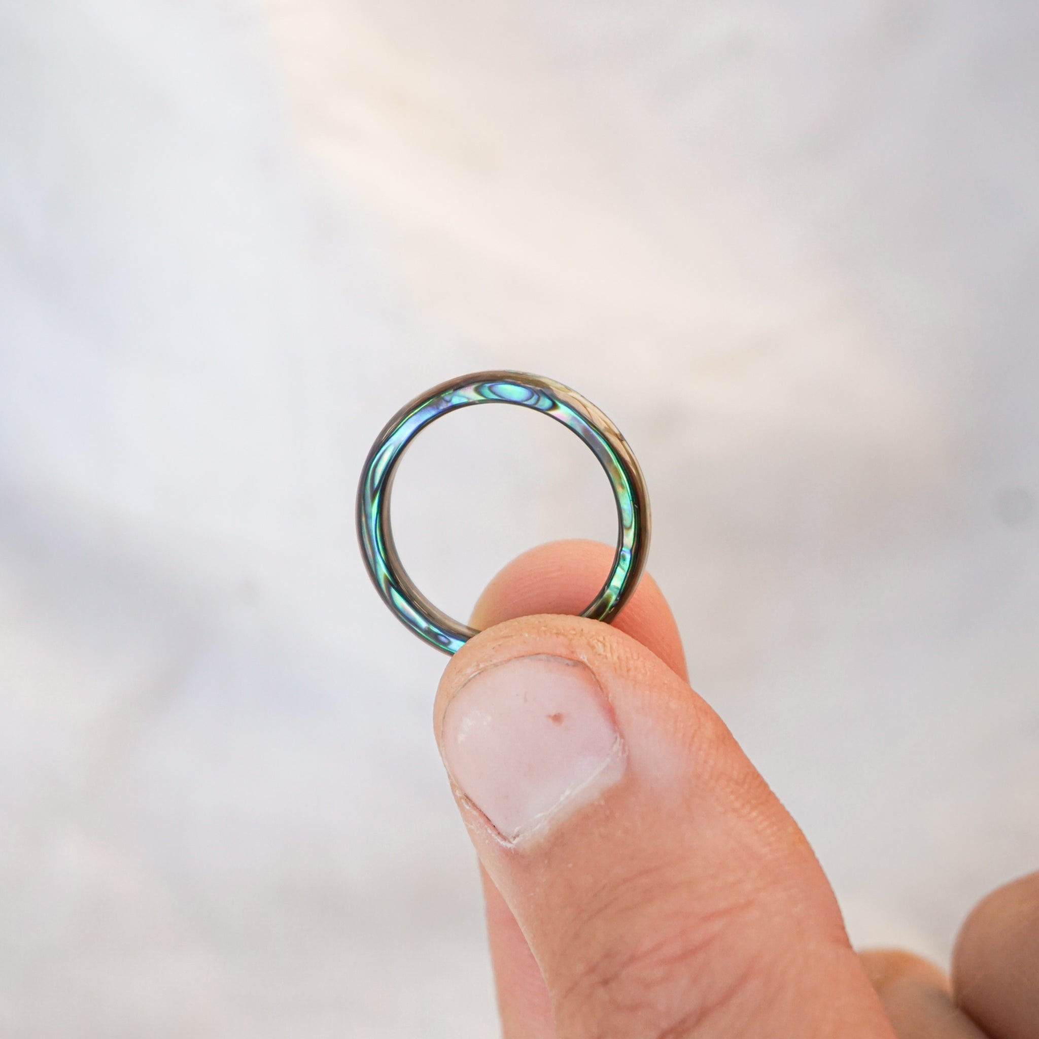 Moa pāua stacker ring